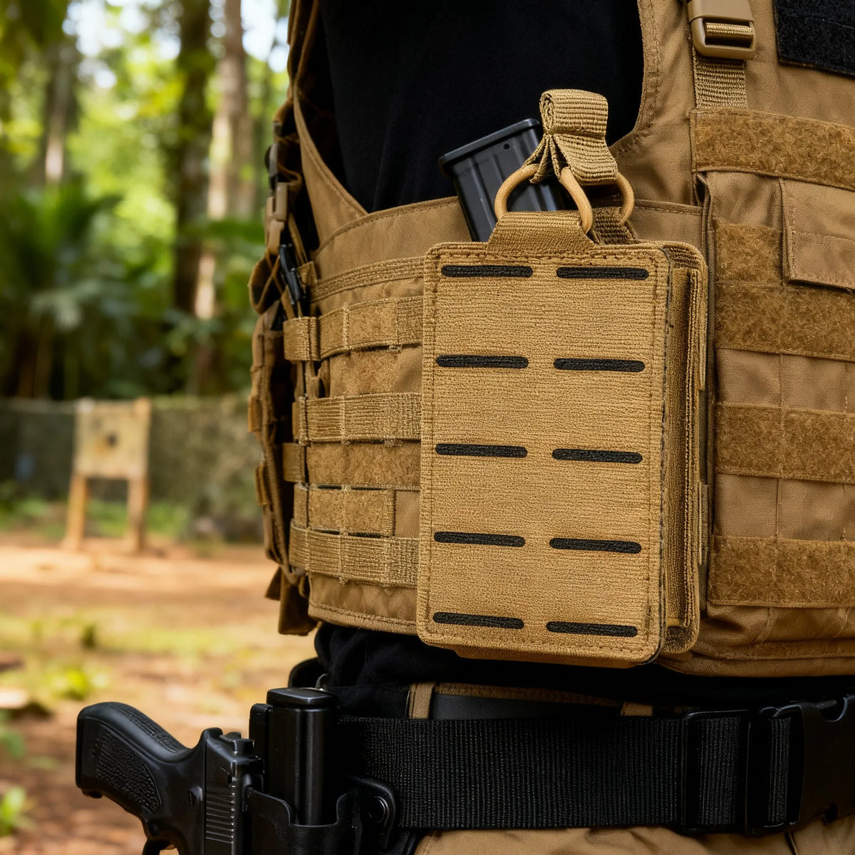 Outdoor Molle 556mm Magazine Pouch Single Mag Holder Universal Laser Cut Mag Pouch for 5.56 Rifle Magazines Hunting Gear
