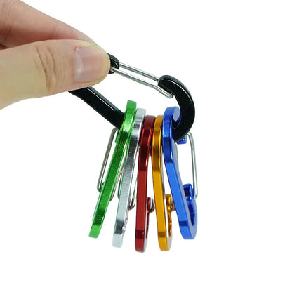 12PCS Carabiner Clip Set Tourist Small Hooks Outdoor Fishing Camping Cycling Hiking Multi Tool Keychain Buckle Karabiners