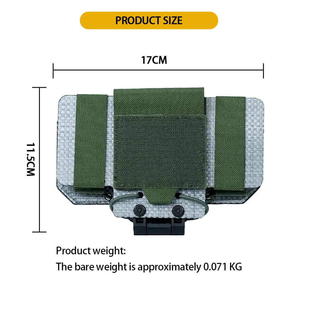 BOOIU MOLLE Foldable Navigation Board Airsoft Mobile Phone Holder Mount Airsoft Hunting  Tactical Vest Chest Outdoor Gear