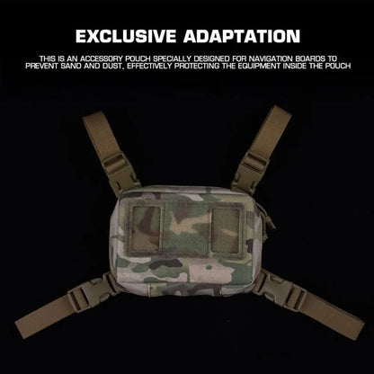 Molle Pouch Phone Folding Navigation Board Organizer Double Zipper Outdoor Hunting Airsoft Dustproof Mobile Phone Protective Bag