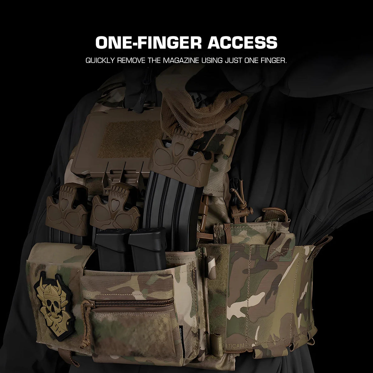 Tactical 5.56 Fast Magazine Rubber Holster Anti-Slip Grip Mag Pull Assist Cage Loops For M4 M16 AR15 Paintball Gun Accessories