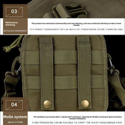 Tactical Waist Bag Molle System Outdoor Crossbody Sling Bag Oxford Cloth Multi-pocket Shoulder Pack for Hiking Camping Travel