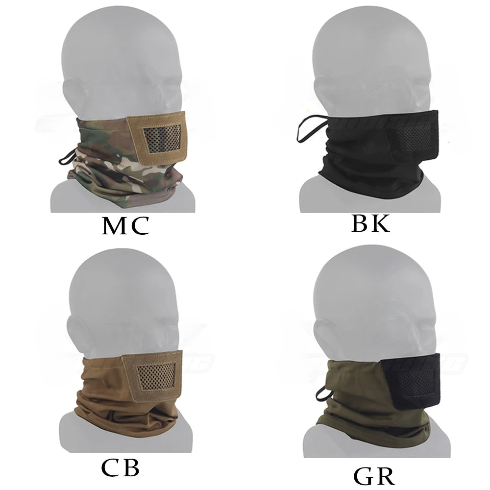 Folding Protective Knight Mask Padded Mesh Breathable Half-face Sport Mask Party Camping Outdoor Portable Breathable Face Mask