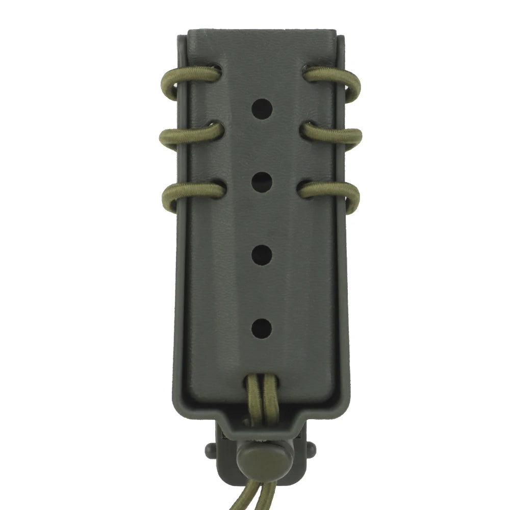 &Tactical Pistol Magazine Pouch Long Style Molle 9mm .40 Urban Assault Quick Pull Mag Case Hunting Airsoft Paintball Equipment