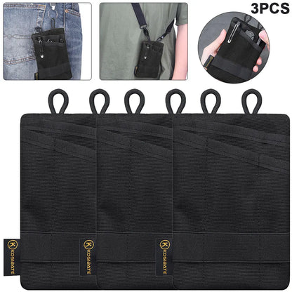 3Pcs Mini Pouch Sundries Bag Multifunctional Storage Bag Purse (Black)