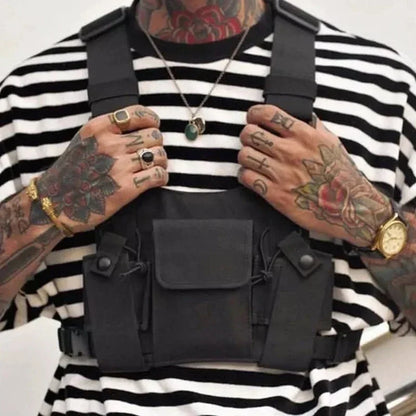 Functional Tactical Chest Bag Vest For Men Fashion Bullet Hip Hop Vest Streetwear Bag Kanye Women Hip-hop Chest Rig Bag Clothes