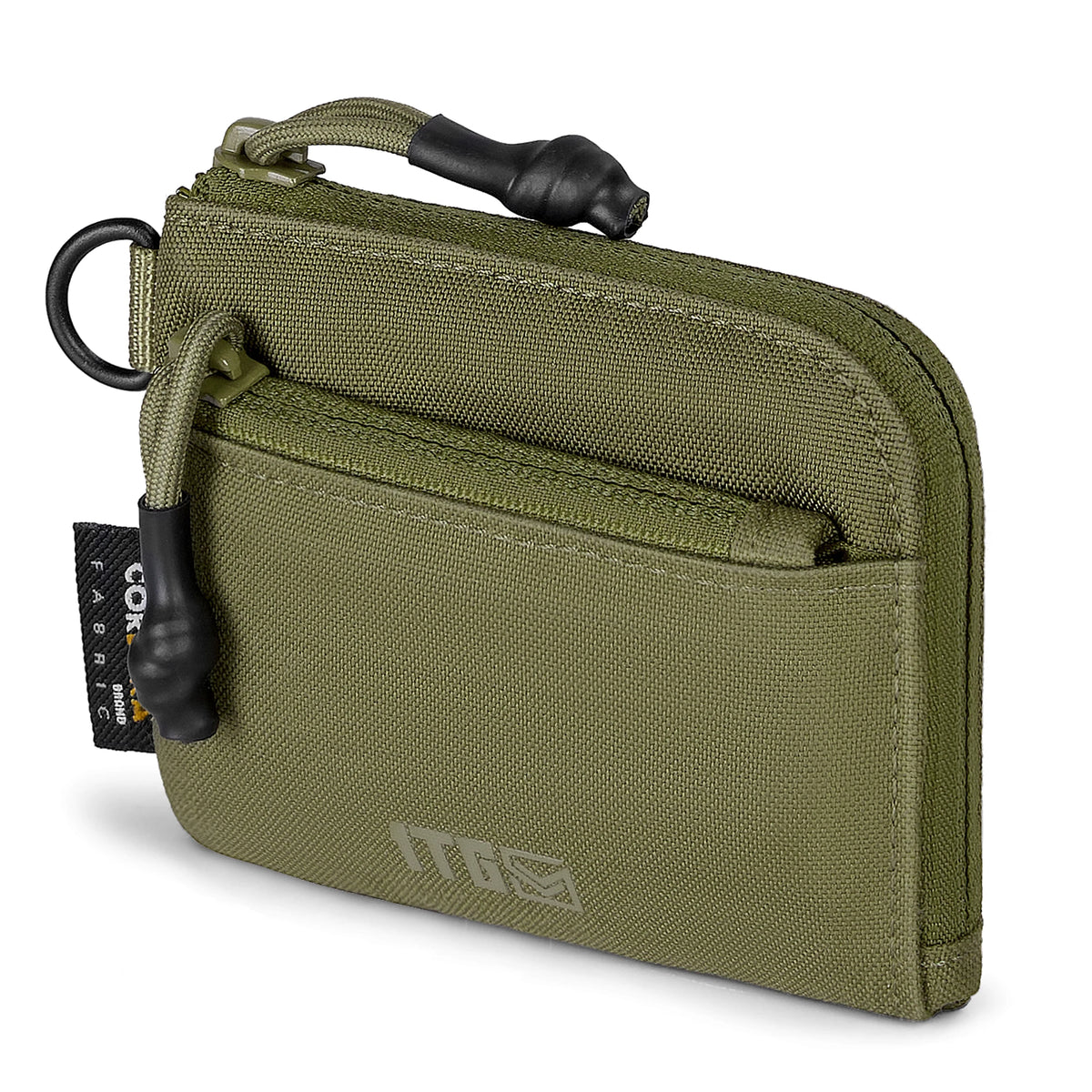 1TG TACTICAL Coin Purse, 500D Minimalist Wallet Change Purse ID Card Holder Money Pouch Tactical Bag with YKK Zipper-Camo