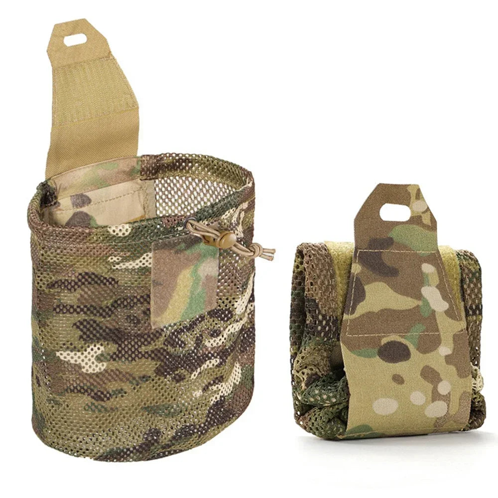 Tactical Belt Hanging Bagging MOLLE Dump Bag Hunting Gear Lightweight Fabric Adjustable Close Hunting Storage Bag