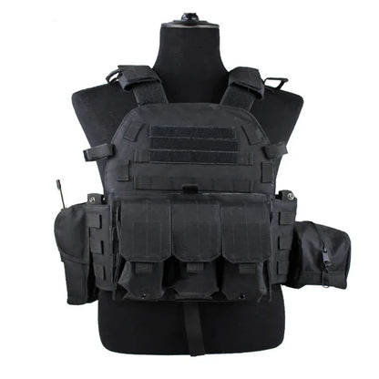 6094 Camouflage Plate Carrier Vest Multi-Functional Tactical Hunting Vest Adjustable Men Combat Equipment for Outdoor Cycling
