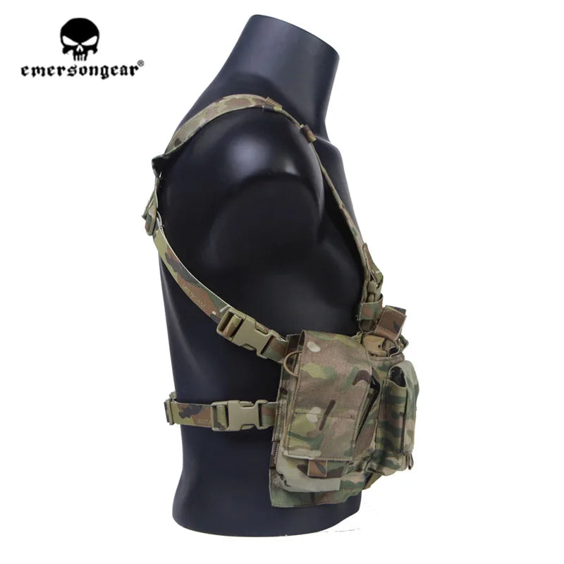 Emersongear MF Style Tactical Chest Rig UW Gen IV Airsoft Hunting Vest Harness Split Front Carrier