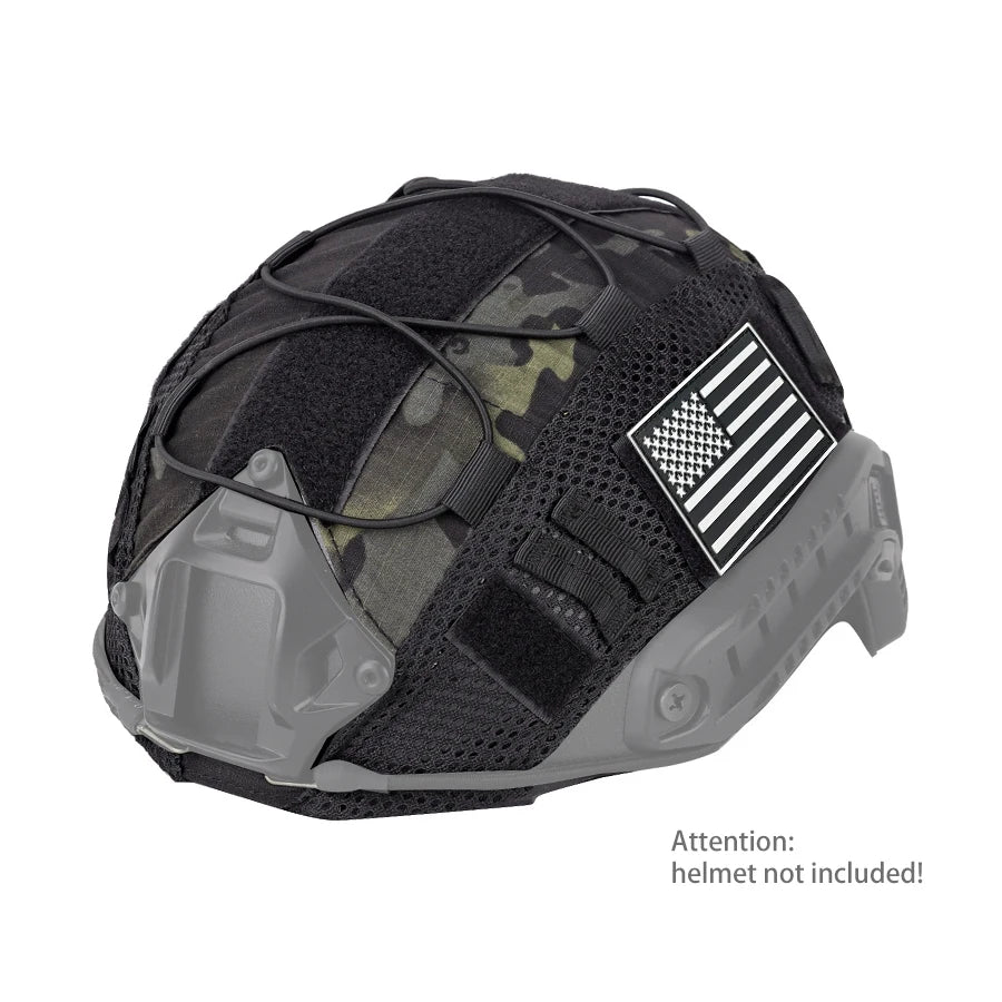 1000D Nylon Breathable Mesh Helmet Cover Magic Sticky Fixed Stickable Badge