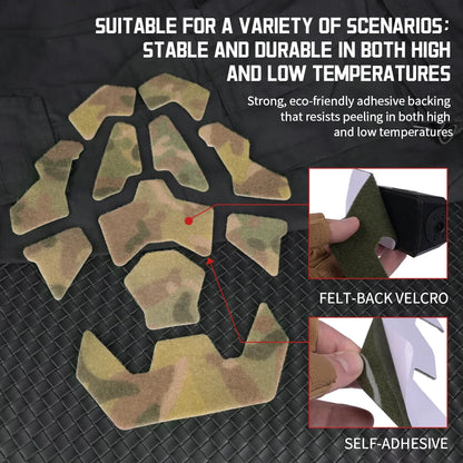 Tactical FAST Helmet Magic Sticker 11pcs Airsoft Helmet Patches Hook and Loop Sticky for Hunting Shooting Accessories