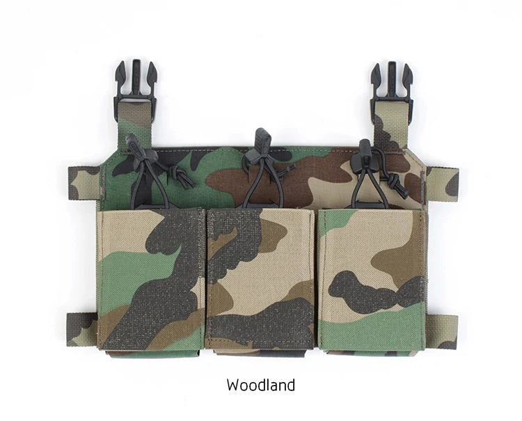 PEW TACTICAL THORAX TRIPLE RIFLE MAG PLACARD 556 762 545  Front Flap AIRSOFT FP09