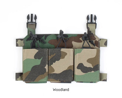 PEW TACTICAL THORAX TRIPLE RIFLE MAG PLACARD 556 762 545  Front Flap AIRSOFT FP09
