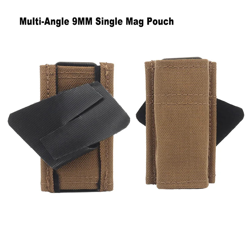 Tactical 9mm Magazine Pouch FAST Multi-Angle Single Mag Holster Bag for G17 M9 Universal Hunting Mag Case