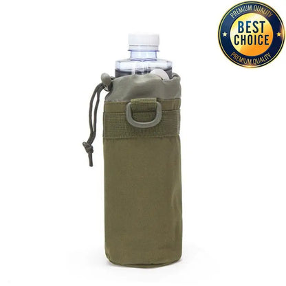 Hunting Water Bottle Pouch Outdoor Molle Kettle Pouch Holder Camping Hiking Cycling Bottle Bag Drawstring Multifunction Bottle
