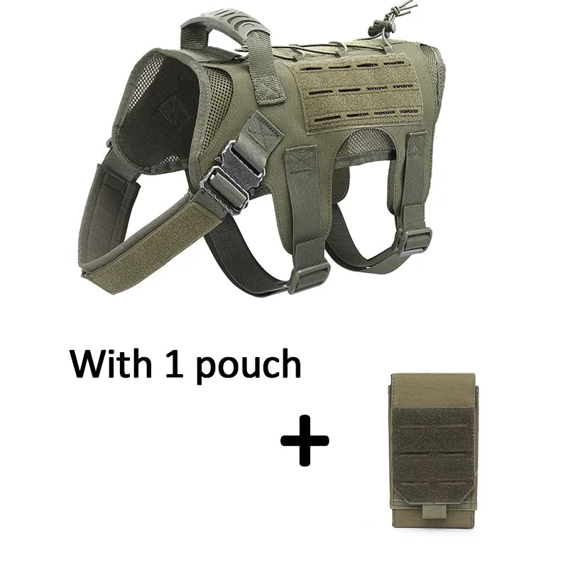 Tactical Dog Vest Hunting Shooting Cs  Fan Service Nylon Pet Vests Airsoft Training Molle Dogs Harness