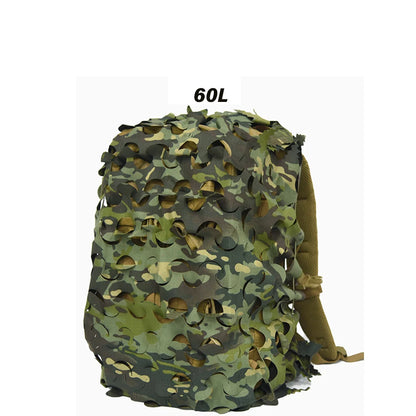 3D Camo Net Backpack Cover 60L 80L  Laser Cut Camouflage Hunting Backpack Cover Paintball Paratrooper Hunting Accessories