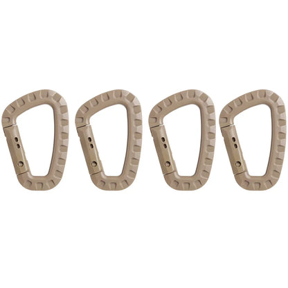 4Pcs Tactical Carabiner Clip Set Outdoor Steel Hook Camping Lock Daily Key Chain Keychain Buckle Backpack Bag Karabiners
