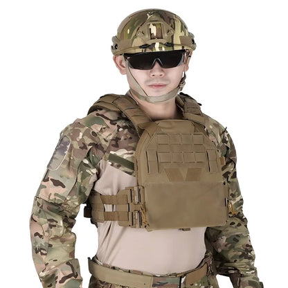 KZ Tactical Vest 500D Nylon Lightweight Breathable with Adjustable Straps & Multiple Pockets for Military Airsoft Paintball