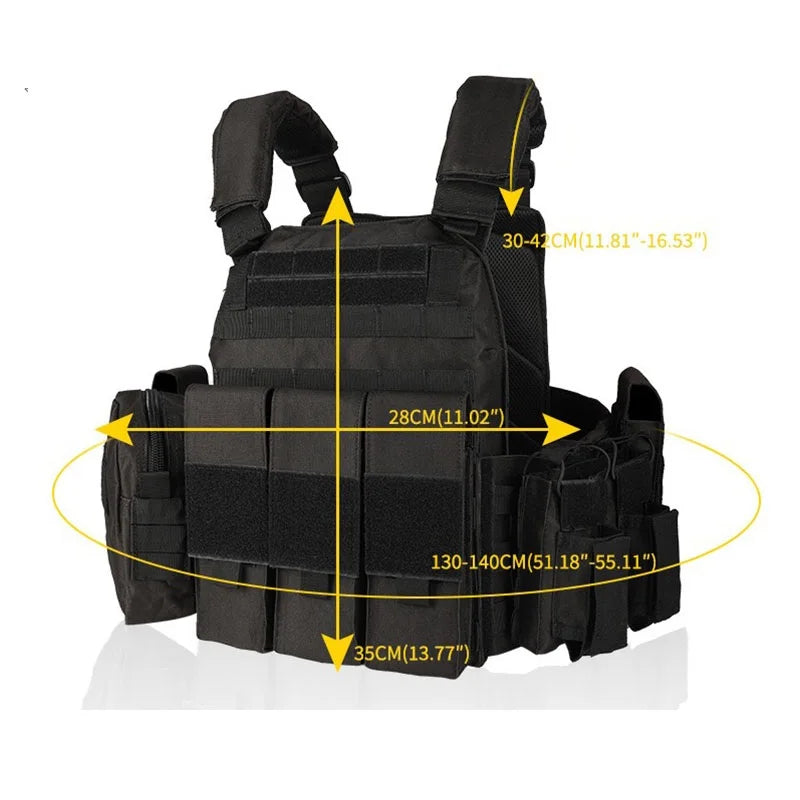 YAKEDA Tactical MC Camo Vest Outdoor Hunting Plate Carrier Protective Molle Waistcoat Adjustable Men Women Airsoft Equipment