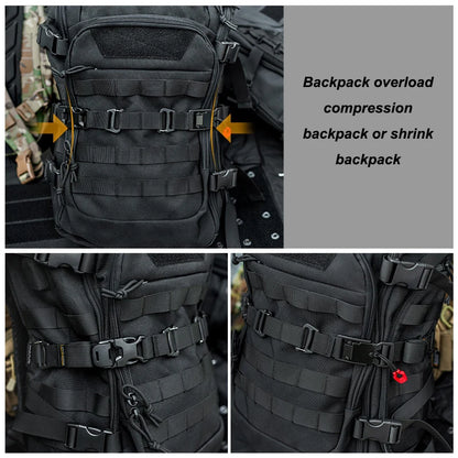 MOLLE Straps With Buckle Clips Compression Straps for Tactical Gear Backpack Accessory Strap Luggage Straps Tools