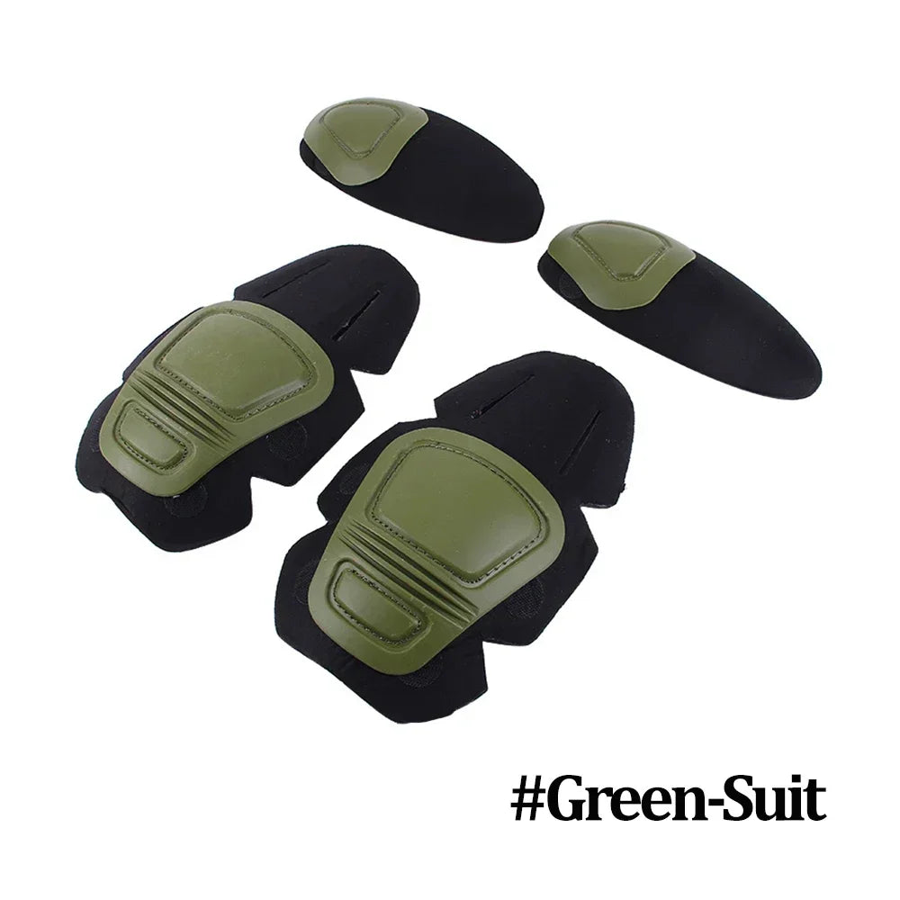Tactical Knee Elbow Pads Set Outdoor Camouflage Combat Gear Hunting Suit Protection Quick-insert Soft Cushion Military Guard