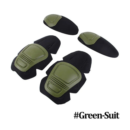 Tactical Knee Elbow Pads Set Outdoor Camouflage Combat Gear Hunting Suit Protection Quick-insert Soft Cushion Military Guard