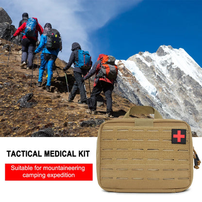Everyday Carry Survival Bag Lightweight Waist Bag Red Cross Patch Magic Tape for Sports Survival/Camping/Hiking/Hunting
