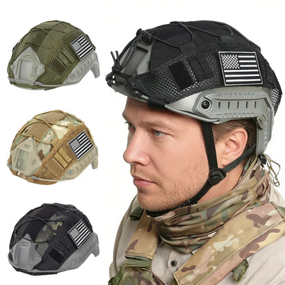 1000D Nylon Breathable Mesh Helmet Cover Magic Sticky Fixed Stickable Badge