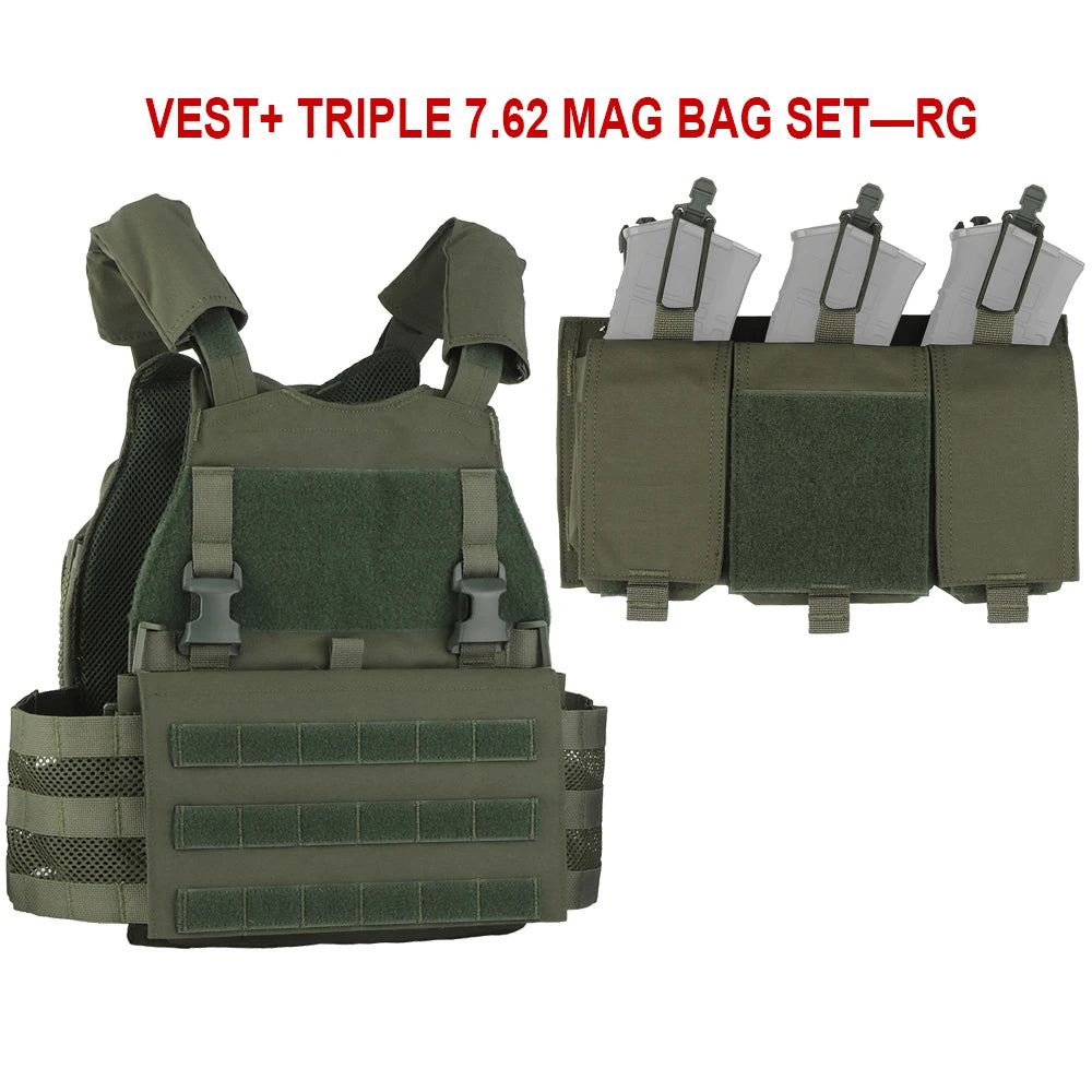 Tactical Hunting Vest Velocity Systems Plate Carrier With Zip-on Hydration Back Panel  Bag MOLLE Scarab Airsoft Militar Gear