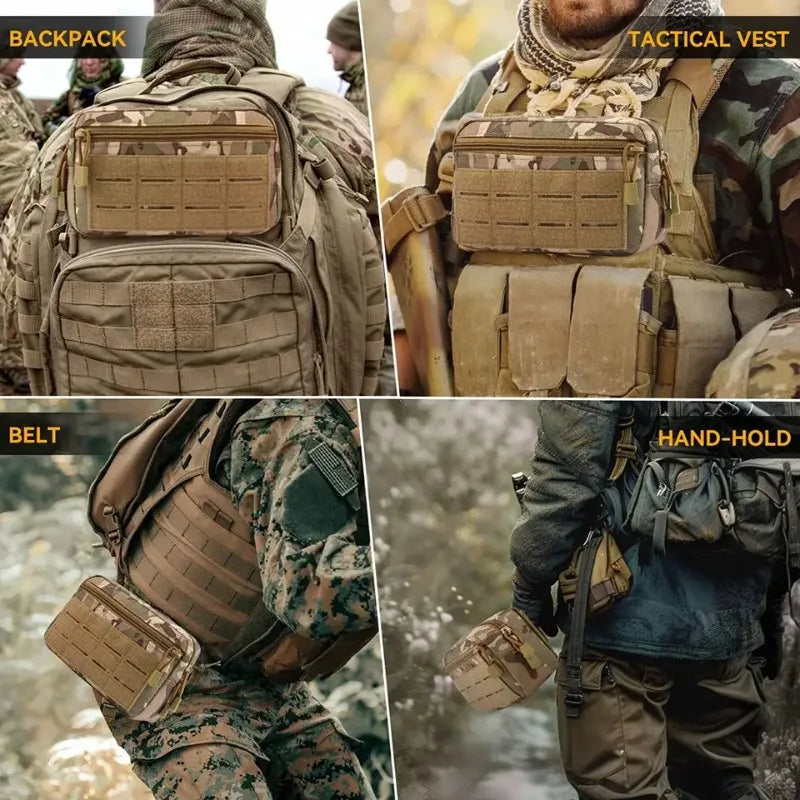 Tactical Molle Cell Phone Pouch EDC Pouch Waist Pack Emergency EMT Utility Tool Pouch First Aid Kit Pouch Hunting Bag