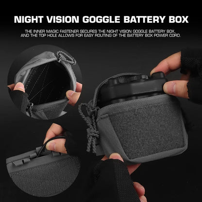 Tactical Helmet Rear Bag SC Style Brain Battery Pouch Hook&Loop NVG Battery Box Storage for Hunting Fast Helmet Gear Accessories