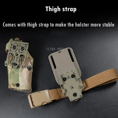 Airsoft Tactical Holster for G17 Gen4 19 with X300 X300U Light Quick Release Pistol Case with Strap Shooting Accessories