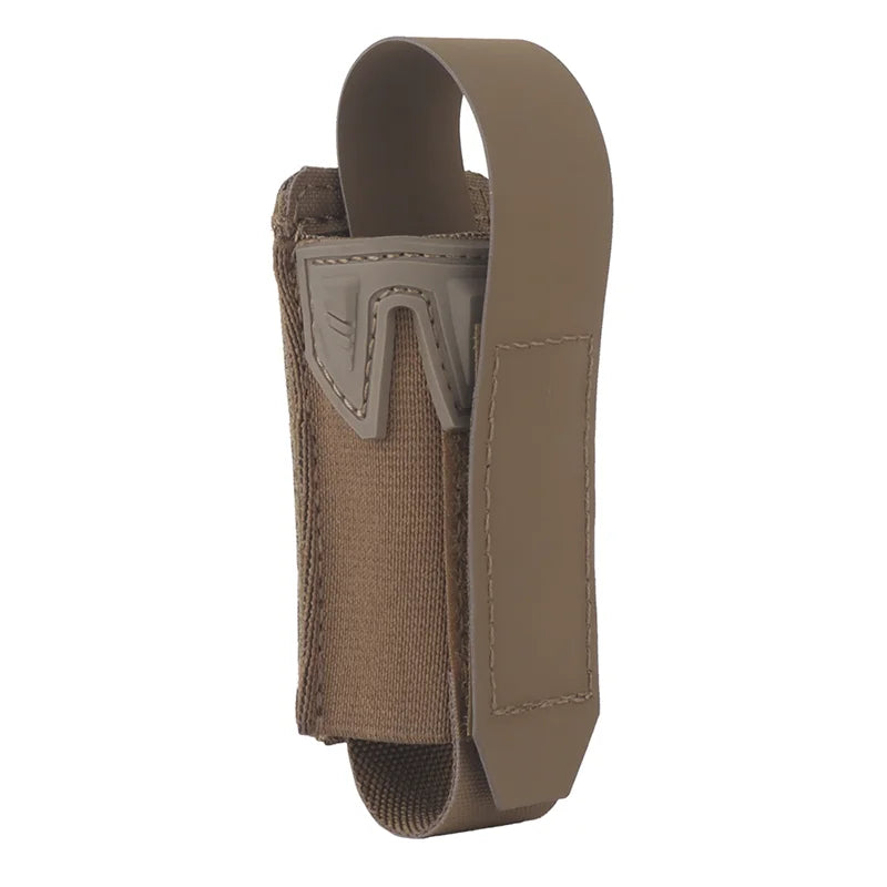 Multi-Purpose MOLLE Pouch Elastic 9mm Mag Flashlight Pepper Spray Holder Lightweight Camo Storage for Hunting Airsoft Belt Vest
