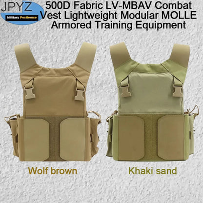 500D Fabric LV-MBAV Combat Vest Lightweight Modular MOLLE Armored Training Equipment