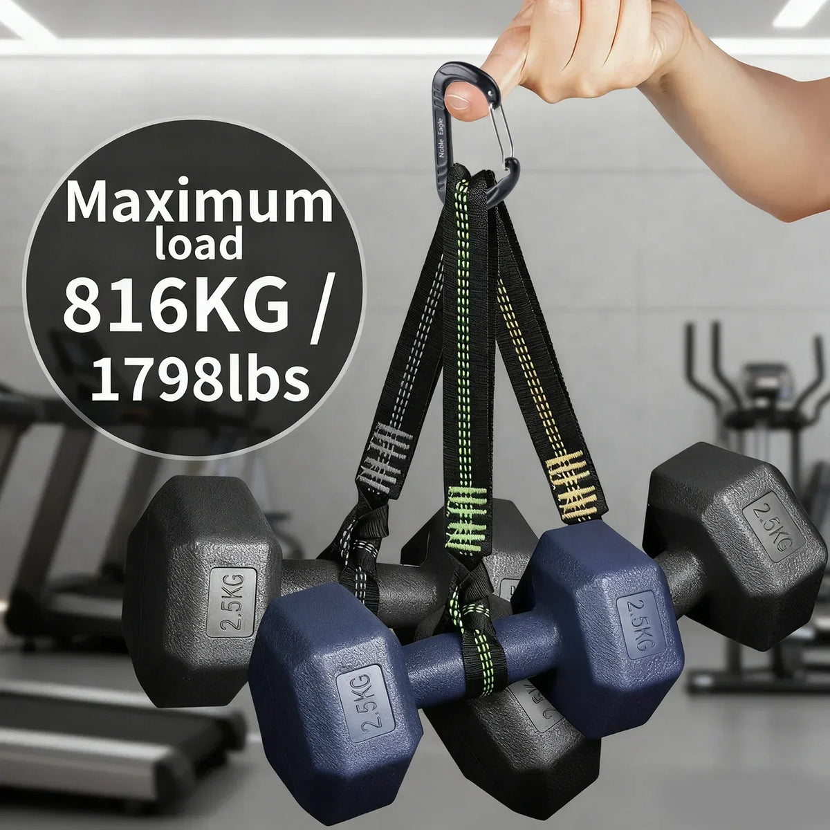 15kN Aluminum D Ring Carabiners Heavy-Duty Lightweight Outdoor Camping Hiking Gear Clips Buckle Set for Backpacking Equipment