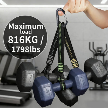 15kN Aluminum D Ring Carabiners Heavy-Duty Lightweight Outdoor Camping Hiking Gear Clips Buckle Set for Backpacking Equipment