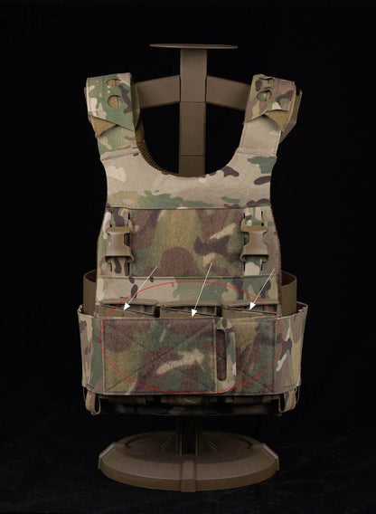Tactical Vest VE-75 Built-In Triple 7.62 Magazine Pouch For MK47/M762/AKM 7.62mm Mag Holder Bag