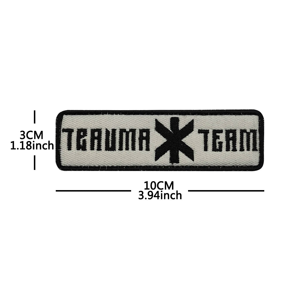 Trauma Team Embroidered Rescue Patches Arasaka Fabric Accessories Patches With Hook&Loop For Jacket Shoulder DIY Sew-on