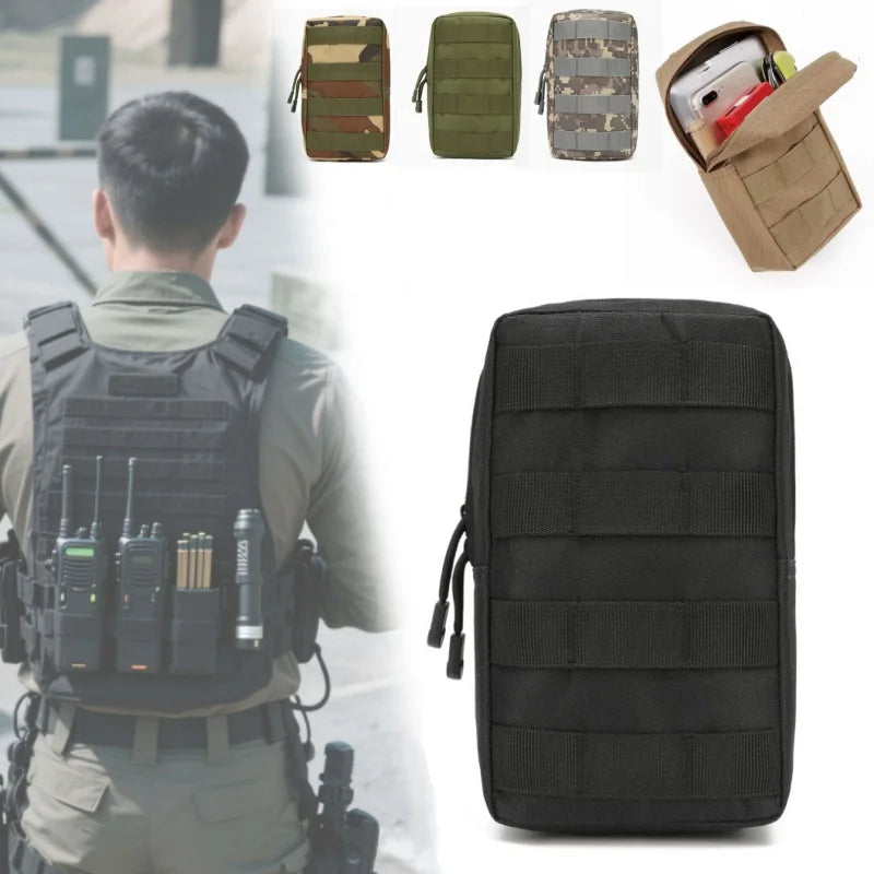Molle Pouch Belt Waist Pack Men Small Pocket Camouflage Survival Tool Bag for Running Travel Camping Hunting Airsoft