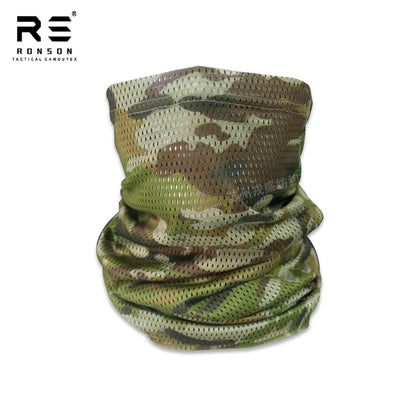 Tactical Camouflage Lightweight Mesh Fabric Sunscreen Mask Scarf Outdoor Sports Breathable Riding Sun Protection Quick Dry