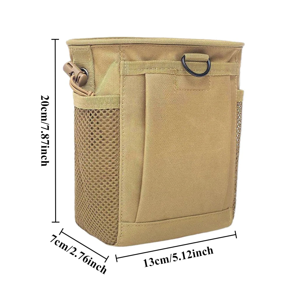 Outdoor Molle Drawstring Magazine Dump Pouch Adjustable Utility Belt Fanny Hip Holster Bag Outdoor Ammo Storage Pack Ammo Bag