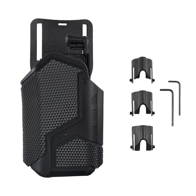 Tactical Quick Draw Holster Compatible X300 Flashlight MOLLE Waist Carry Multi-Functional Outdoor CS Game Prop
