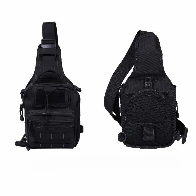 Tactical Sling Bag 1000D Nylon Waterproof Chest Pack Outdoor MOLLE Crossbody Shoulder Bag for Hiking Camping Travel