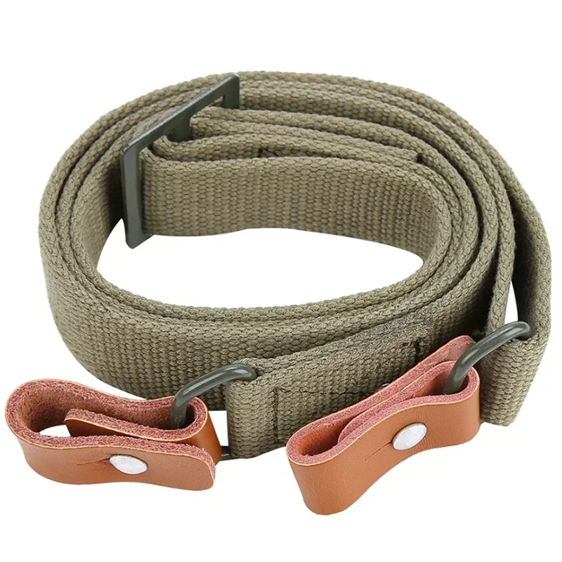 Original Gun Sling Airsoft Military Hunting Shooting Adjustable Leather Two Point Tactical AK Rifle Strap Outdoor Survival Belt