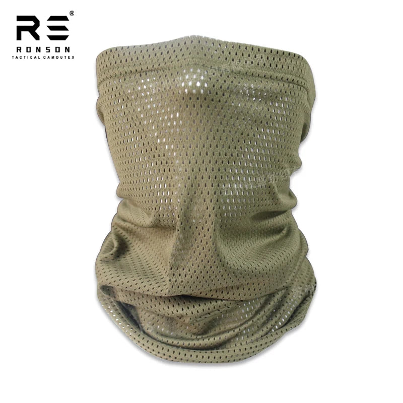 Tactical Camouflage Lightweight Mesh Fabric Sunscreen Mask Scarf Outdoor Sports Breathable Riding Sun Protection Quick Dry