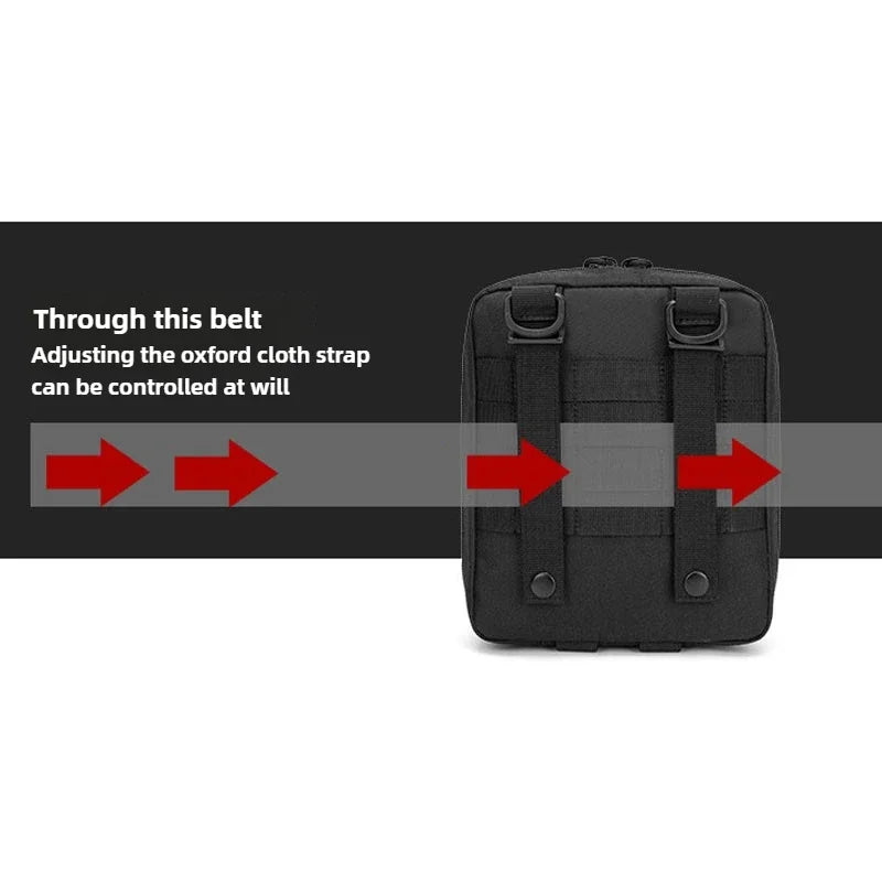MOLLE Pouch, Tactical Admin Pouch Belt EDC Tool Organizer Zippered Utility Waist Pack Outdoor Multifunctional Medical Kit