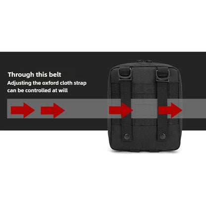 MOLLE Pouch, Tactical Admin Pouch Belt EDC Tool Organizer Zippered Utility Waist Pack Outdoor Multifunctional Medical Kit