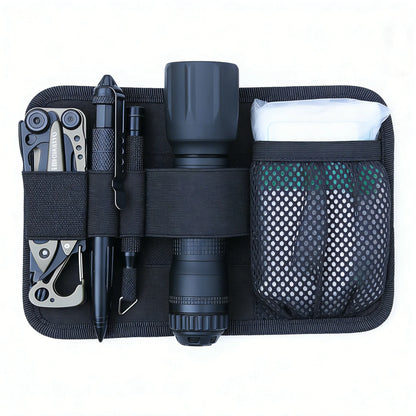 Modular Hook Loop Panel EDC Organizer,Inner Separation Pouch for Hunting Cambing Accessories Utility Tools Organizer Board
